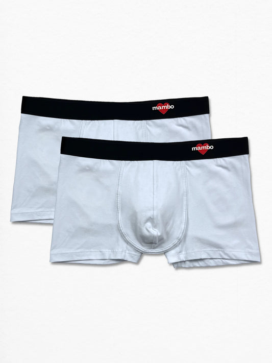 Boxer Cotton-Stretch Blanco 2-Pack